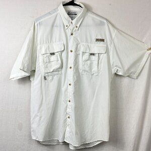 Columbia Omni Shade Short Sleeve‎ Nylon Button Up Mens Medium Vented Breathable